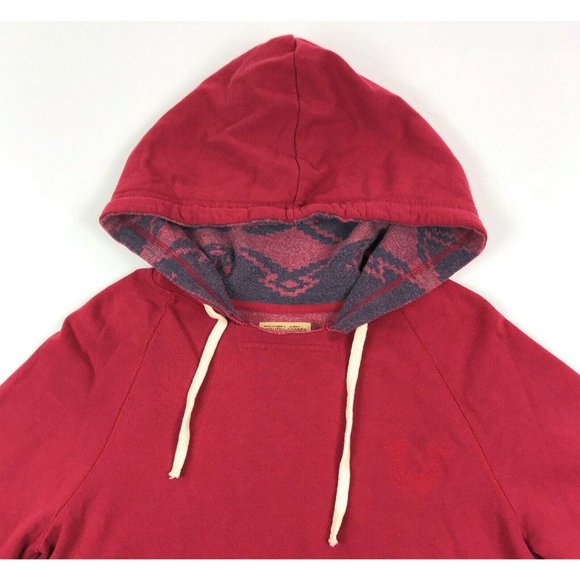 True Religion Atwater Village Hoodie Sweatshirt Mens Medium Red Pullover USA - Picture 3 of 12